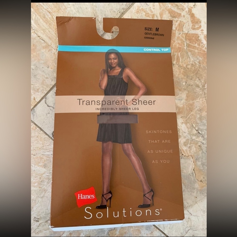 NWT Hanes Solutions Transparent Sheer Incredibly Sheer Leg Size Medium